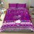 Palau Christmas Bedding Set Snowman Hugs Palau Coat of Arms Maori Pattern Pink Style LT03 - Polynesian Pride