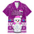 Palau Christmas Family Matching Mermaid Dress and Hawaiian Shirt Snowman Hugs Palau Coat of Arms Maori Pattern Pink Style LT03 Dad's Shirt - Short Sleeve Pink - Polynesian Pride