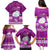 Palau Christmas Family Matching Puletasi Dress and Hawaiian Shirt Snowman Hugs Palau Coat of Arms Maori Pattern Pink Style LT03 - Polynesian Pride