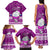 Palau Christmas Family Matching Tank Maxi Dress and Hawaiian Shirt Snowman Hugs Palau Coat of Arms Maori Pattern Pink Style LT03 - Polynesian Pride