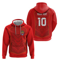 Custom Mate Ma'a Tonga Rugby Hoodie Ngatu Tribal Motifs Sporty Style LT03 - Polynesian Pride