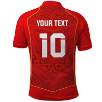 Custom Mate Ma'a Tonga Rugby Polo Shirt Ngatu Tribal Motifs Sporty Style LT03 - Polynesian Pride