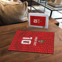 Custom Mate Ma'a Tonga Rugby Puzzle Ngatu Tribal Motifs Sporty Style LT03 - Polynesian Pride