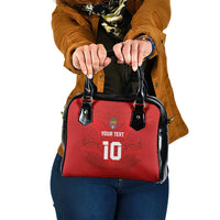 Custom Mate Ma'a Tonga Rugby Shoulder Handbag Ngatu Tribal Motifs Sporty Style LT03 One Size Red - Polynesian Pride