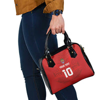 Custom Mate Ma'a Tonga Rugby Shoulder Handbag Ngatu Tribal Motifs Sporty Style LT03 - Polynesian Pride