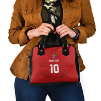 Custom Mate Ma'a Tonga Rugby Shoulder Handbag Ngatu Tribal Motifs Sporty Style LT03 - Polynesian Pride