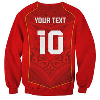 Custom Mate Ma'a Tonga Rugby Sweatshirt Ngatu Tribal Motifs Sporty Style LT03 - Polynesian Pride