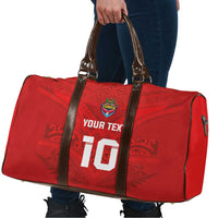 Custom Mate Ma'a Tonga Rugby Travel Bag Ngatu Tribal Motifs Sporty Style LT03 - Polynesian Pride