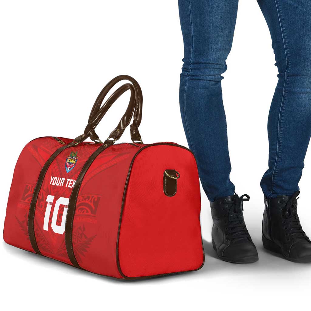 Custom Mate Ma'a Tonga Rugby Travel Bag Ngatu Tribal Motifs Sporty Style LT03 - Polynesian Pride