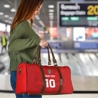 Custom Mate Ma'a Tonga Rugby Travel Bag Ngatu Tribal Motifs Sporty Style LT03 - Polynesian Pride