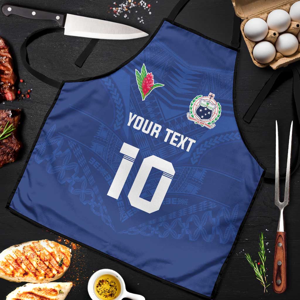 Custom Samoa Rugby Apron Tatau Tribal Motifs Sporty Style LT03 Blue - Polynesian Pride