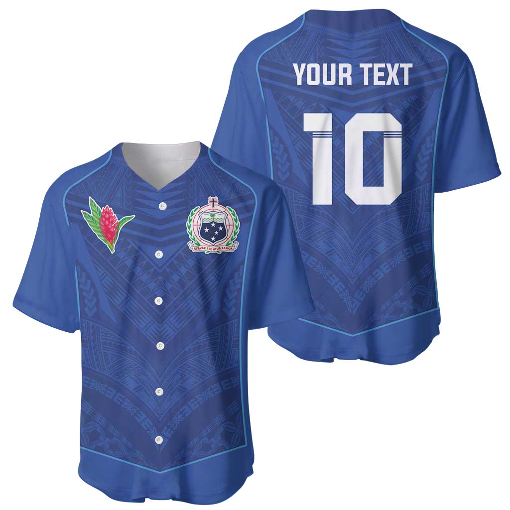 Custom Samoa Rugby Baseball Jersey Tatau Tribal Motifs Sporty Style LT03 - Polynesian Pride