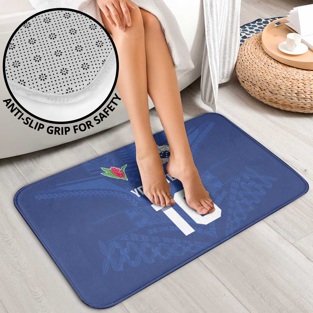 Custom Samoa Rugby Bathroom Set Tatau Tribal Motifs Sporty Style LT03 - Polynesian Pride