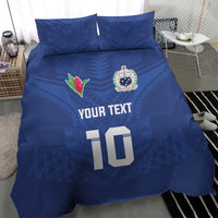 Custom Samoa Rugby Bedding Set Tatau Tribal Motifs Sporty Style LT03 - Polynesian Pride