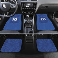 Custom Samoa Rugby Car Mats Tatau Tribal Motifs Sporty Style LT03 Set 4pcs Blue - Polynesian Pride