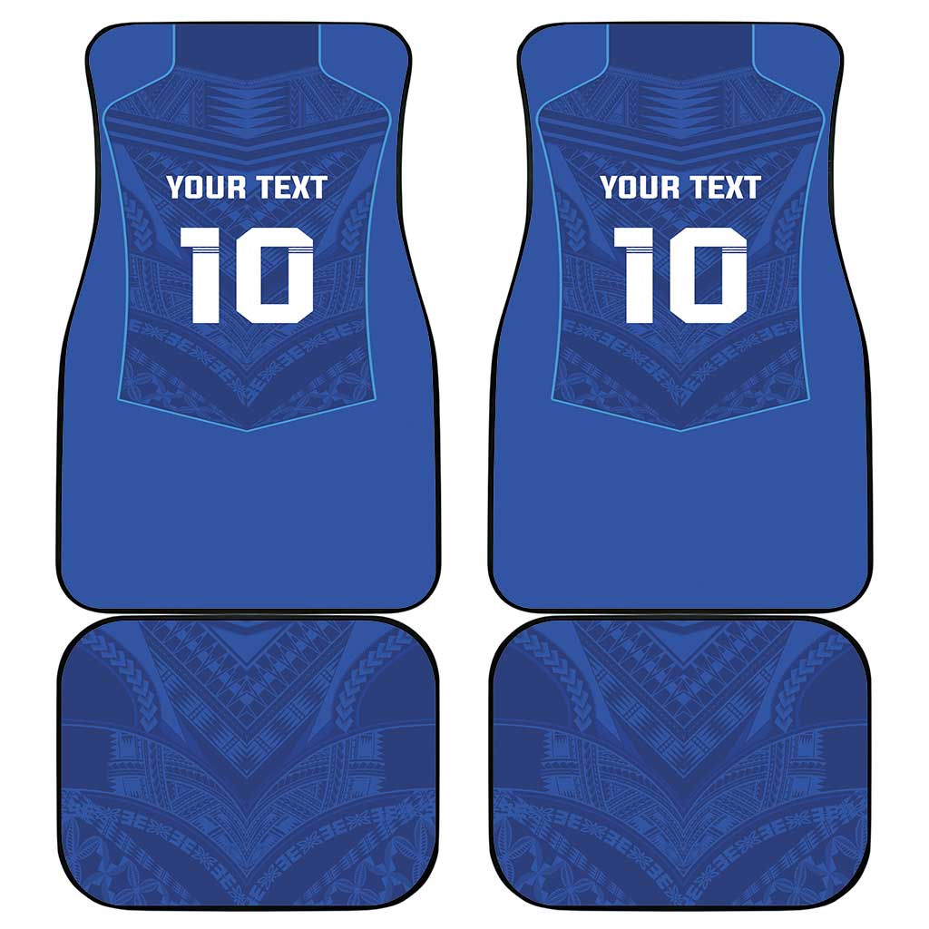 Custom Samoa Rugby Car Mats Tatau Tribal Motifs Sporty Style LT03 - Polynesian Pride