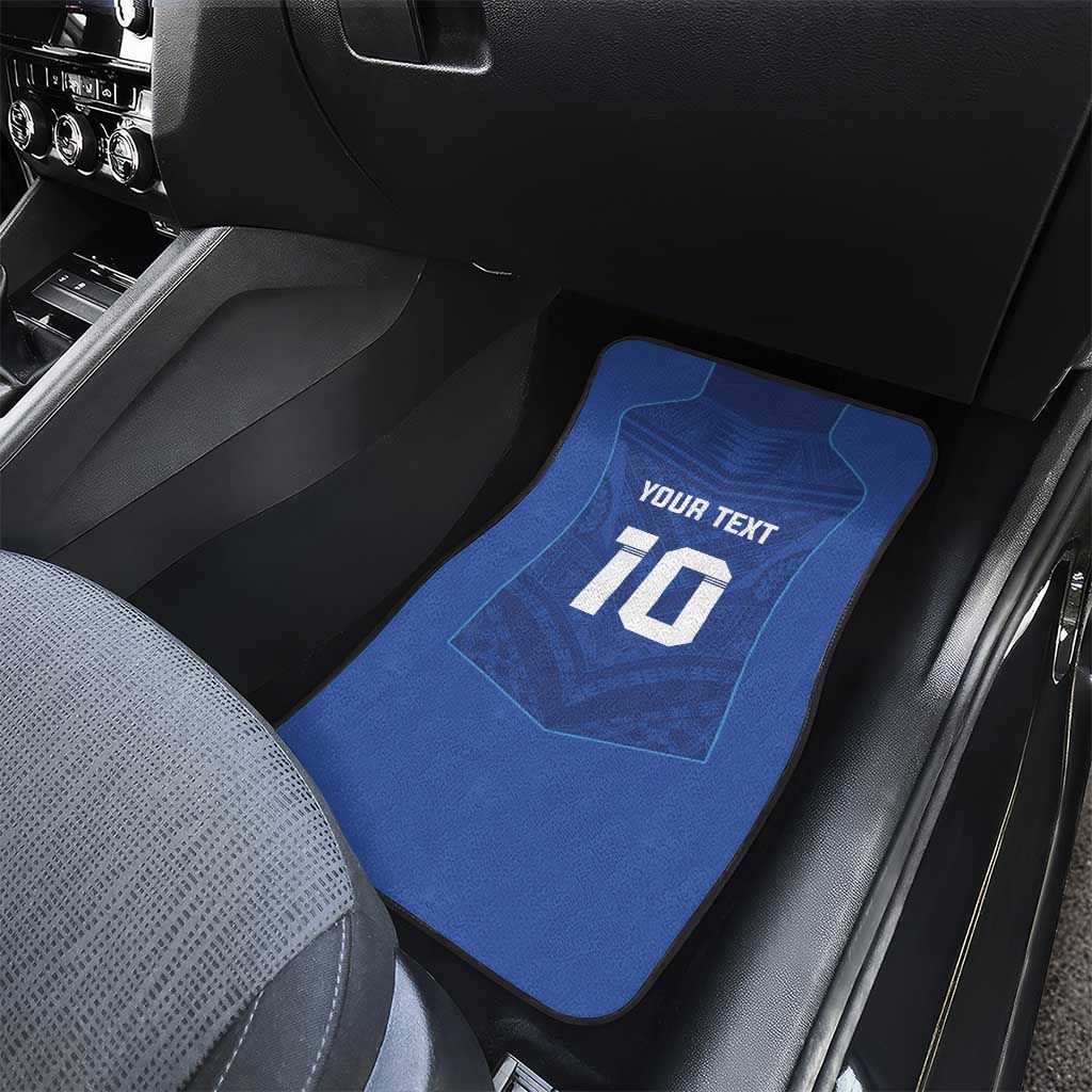 Custom Samoa Rugby Car Mats Tatau Tribal Motifs Sporty Style LT03 - Polynesian Pride