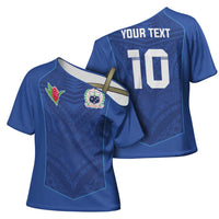 Custom Samoa Rugby Cross Shoulder Shirt Tatau Tribal Motifs Sporty Style LT03 - Polynesian Pride