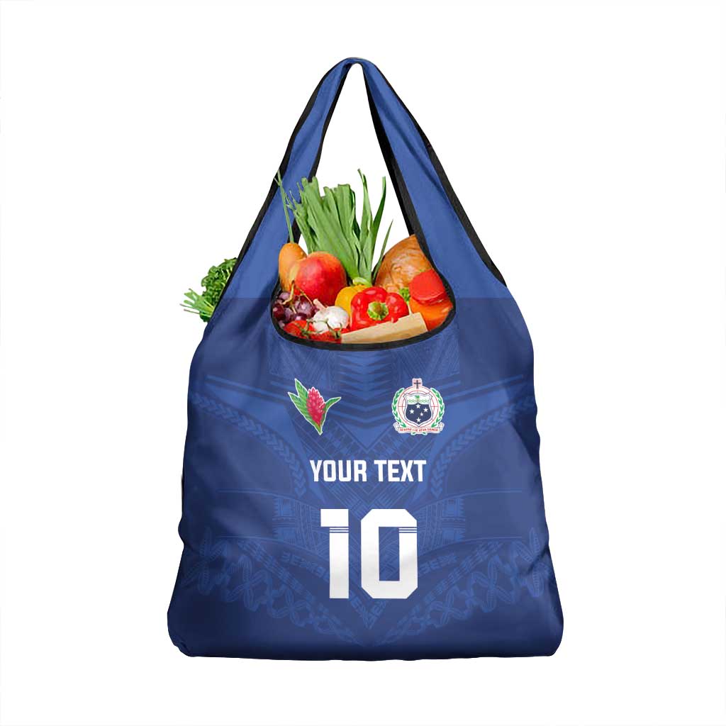 Custom Samoa Rugby Grocery Bag Tatau Tribal Motifs Sporty Style LT03 1-pack One Size Blue - Polynesian Pride