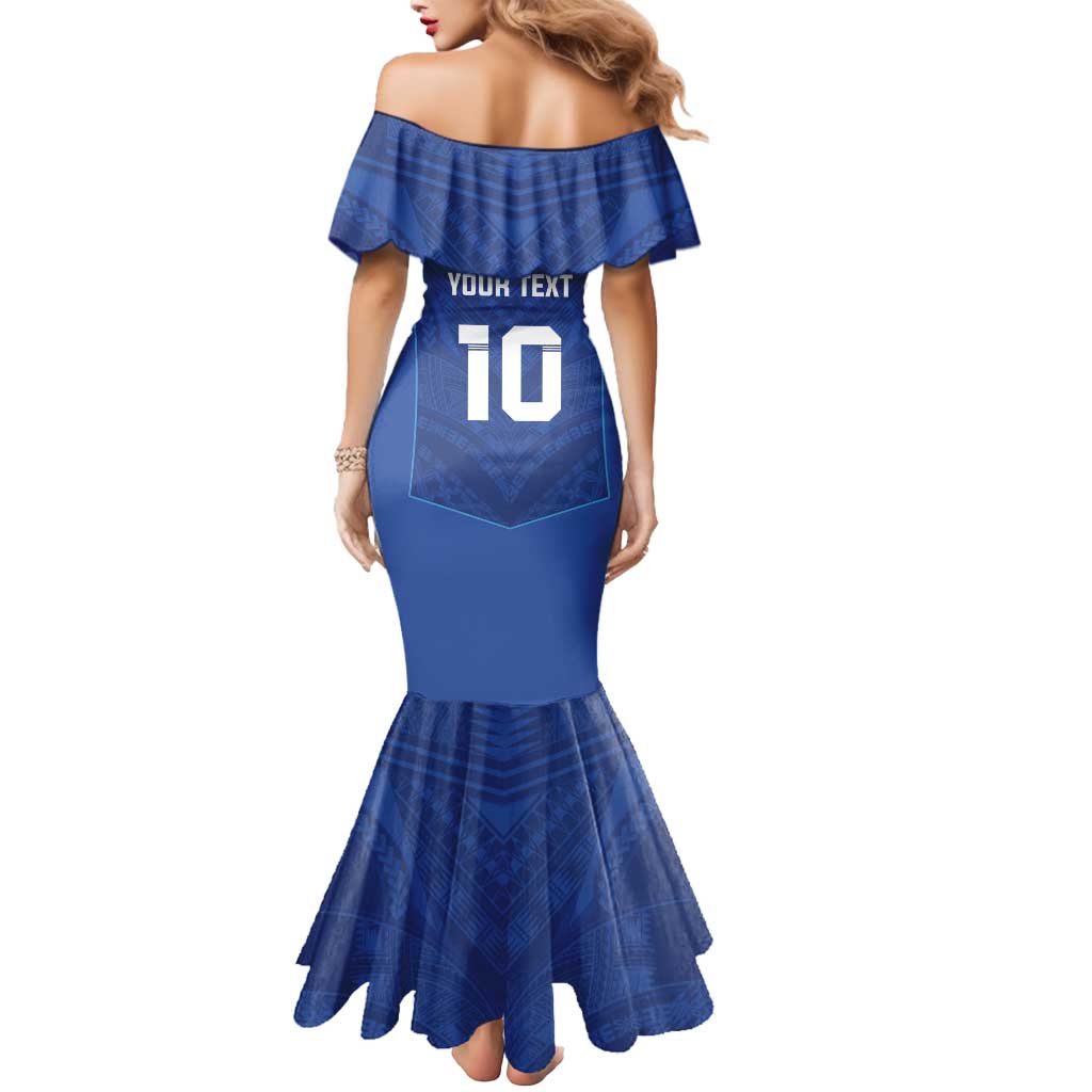 Custom Samoa Rugby Mermaid Dress Tatau Tribal Motifs Sporty Style LT03 - Polynesian Pride