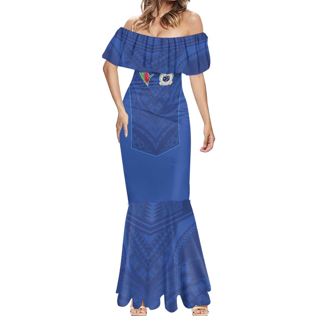 Custom Samoa Rugby Mermaid Dress Tatau Tribal Motifs Sporty Style LT03 - Polynesian Pride