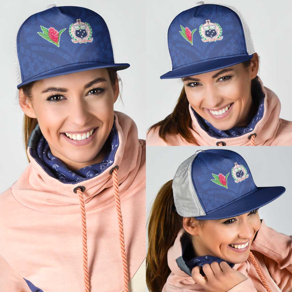 Samoa Rugby Mesh Trucker Cap Tatau Tribal Motifs Sporty Style LT03 - Polynesian Pride