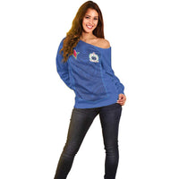 Custom Samoa Rugby Off Shoulder Sweater Tatau Tribal Motifs Sporty Style LT03 - Polynesian Pride