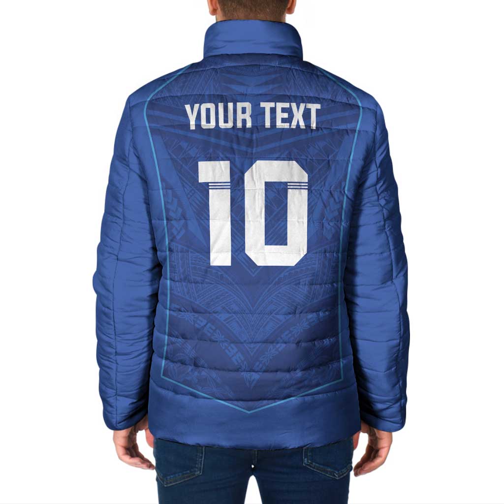 Custom Samoa Rugby Padded Jacket Tatau Tribal Motifs Sporty Style LT03 - Polynesian Pride