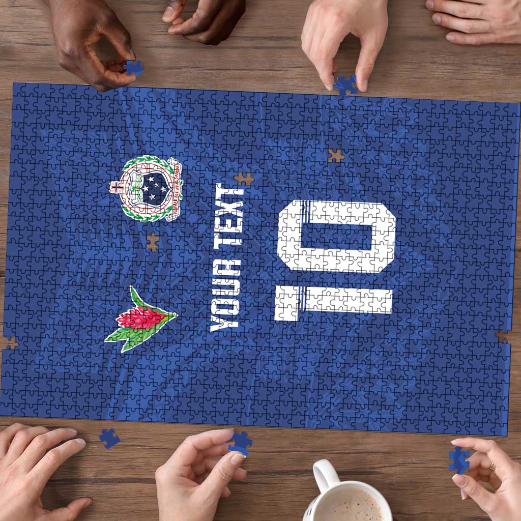 Custom Samoa Rugby Puzzle Tatau Tribal Motifs Sporty Style LT03 - Polynesian Pride