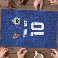 Custom Samoa Rugby Puzzle Tatau Tribal Motifs Sporty Style LT03 - Polynesian Pride