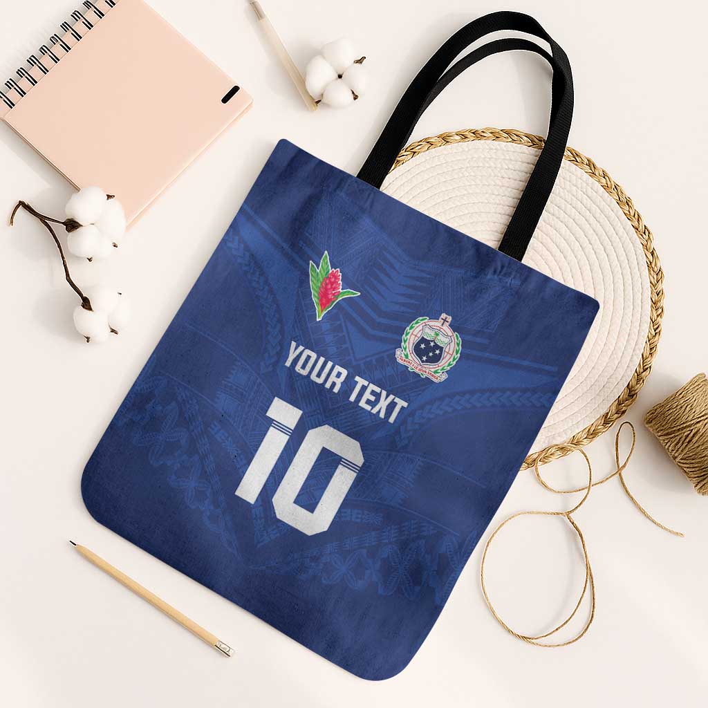 Custom Samoa Rugby Tote Bag Tatau Tribal Motifs Sporty Style LT03 Black Strap One Size Blue - Polynesian Pride