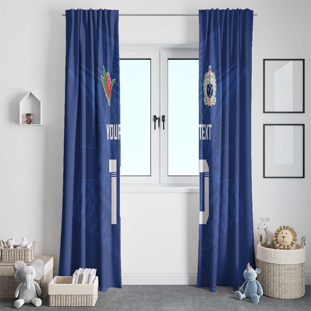 Custom Samoa Rugby Window Curtain Tatau Tribal Motifs Sporty Style LT03 - Polynesian Pride