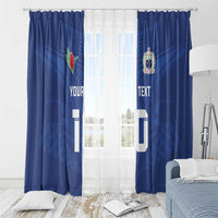 Custom Samoa Rugby Window Curtain Tatau Tribal Motifs Sporty Style LT03 - Polynesian Pride