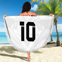 Custom Fiji Rugby Beach Blanket Tapa Tribal Motifs Sporty Style LT03 - Polynesian Pride