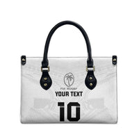 Custom Fiji Rugby Leather Bag Tapa Tribal Motifs Sporty Style LT03 - Polynesian Pride