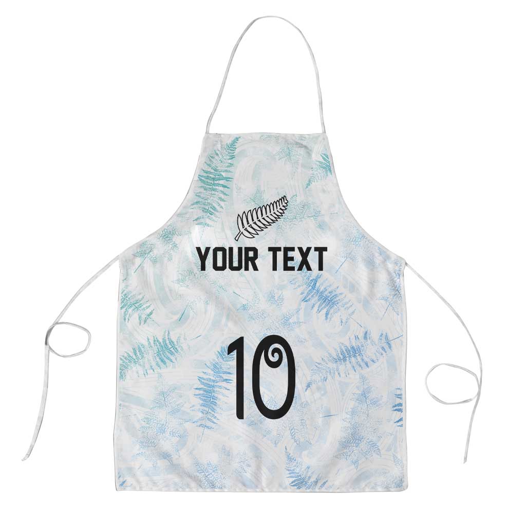 Custom New Zealand Football Apron The Whites-Aotearoa Inspired LT03 White - Polynesian Pride
