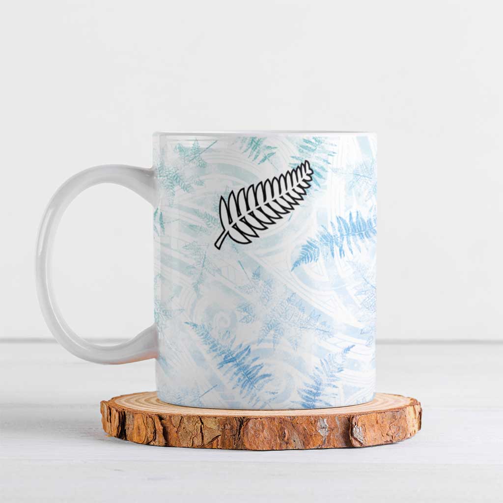 Custom New Zealand Football Ceramic Mug The Whites-Aotearoa Inspired LT03 White - Polynesian Pride