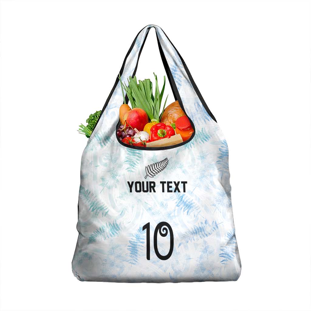 Custom New Zealand Football Grocery Bag The Whites-Aotearoa Inspired LT03 1-pack One Size White - Polynesian Pride