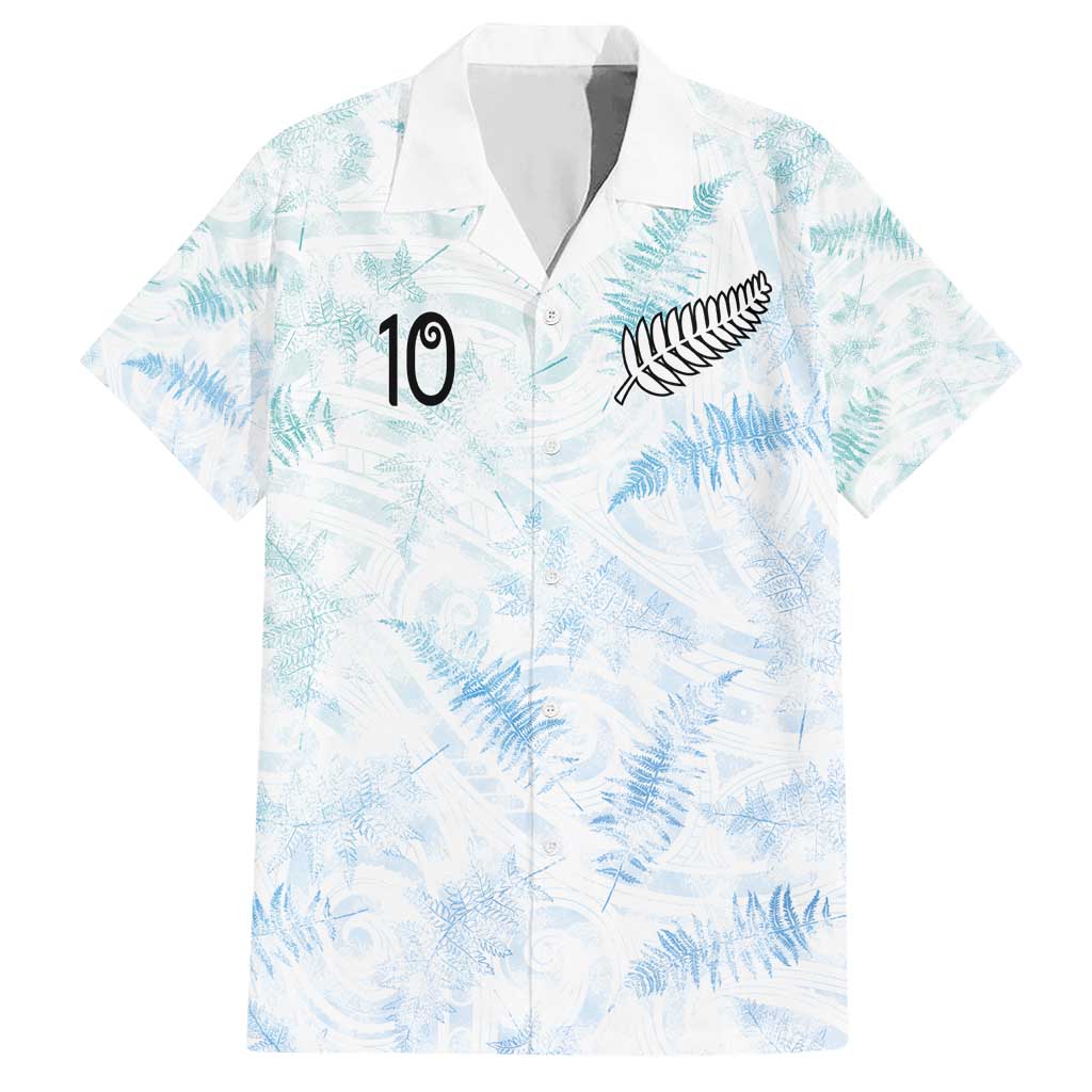 Custom New Zealand Football Hawaiian Shirt The Whites-Aotearoa Inspired LT03 White - Polynesian Pride