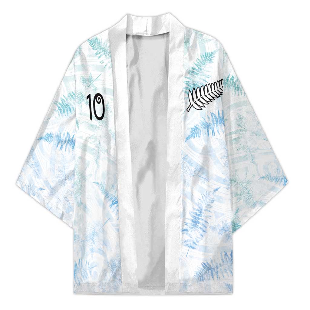 Custom New Zealand Football Kimono The Whites-Aotearoa Inspired LT03 Unisex White - Polynesian Pride