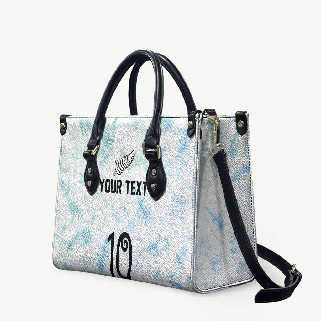 Custom New Zealand Football Leather Bag The Whites-Aotearoa Inspired LT03 White - Polynesian Pride