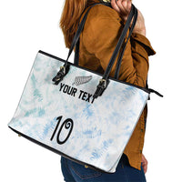 Custom New Zealand Football Leather Tote Bag The Whites-Aotearoa Inspired LT03 - Polynesian Pride