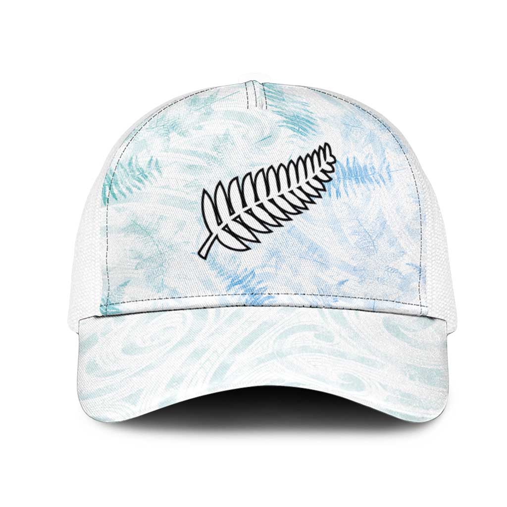 New Zealand Football Mesh Trucker Cap The Whites-Aotearoa Inspired LT03 One Size White White - Polynesian Pride