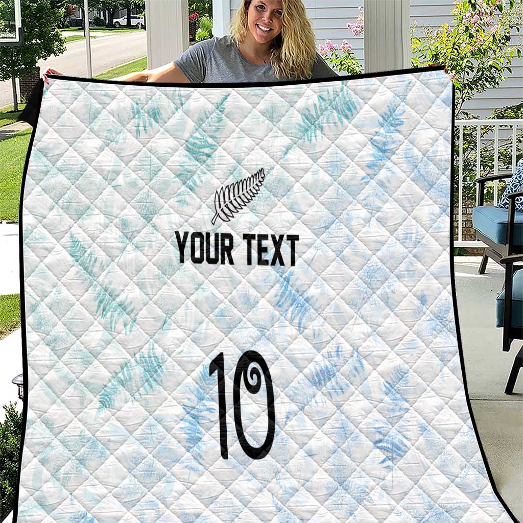 Custom New Zealand Football Quilt The Whites-Aotearoa Inspired LT03 White - Polynesian Pride