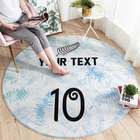 Custom New Zealand Football Round Carpet The Whites-Aotearoa Inspired LT03 - Polynesian Pride