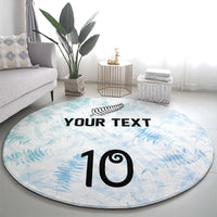 Custom New Zealand Football Round Carpet The Whites-Aotearoa Inspired LT03 - Polynesian Pride