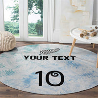 Custom New Zealand Football Round Carpet The Whites-Aotearoa Inspired LT03 - Polynesian Pride