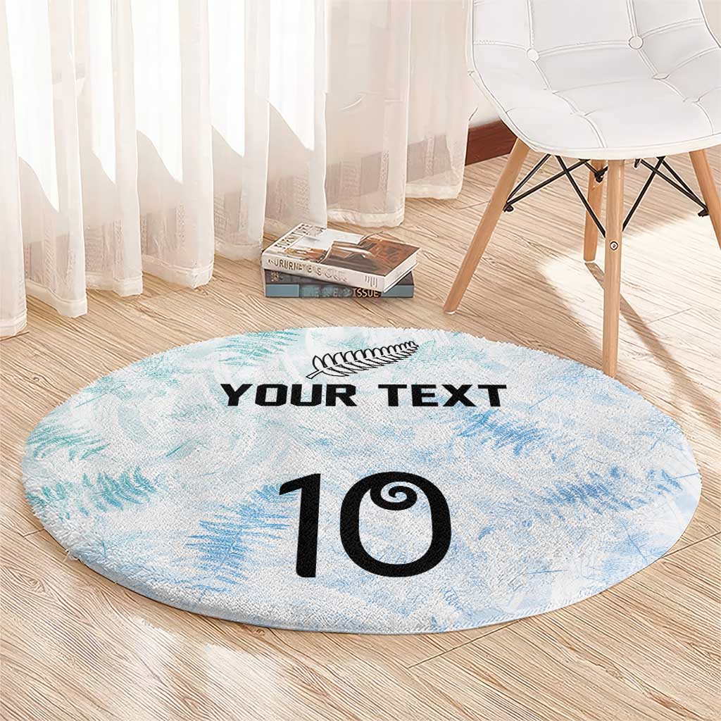 Custom New Zealand Football Round Carpet The Whites-Aotearoa Inspired LT03 - Polynesian Pride