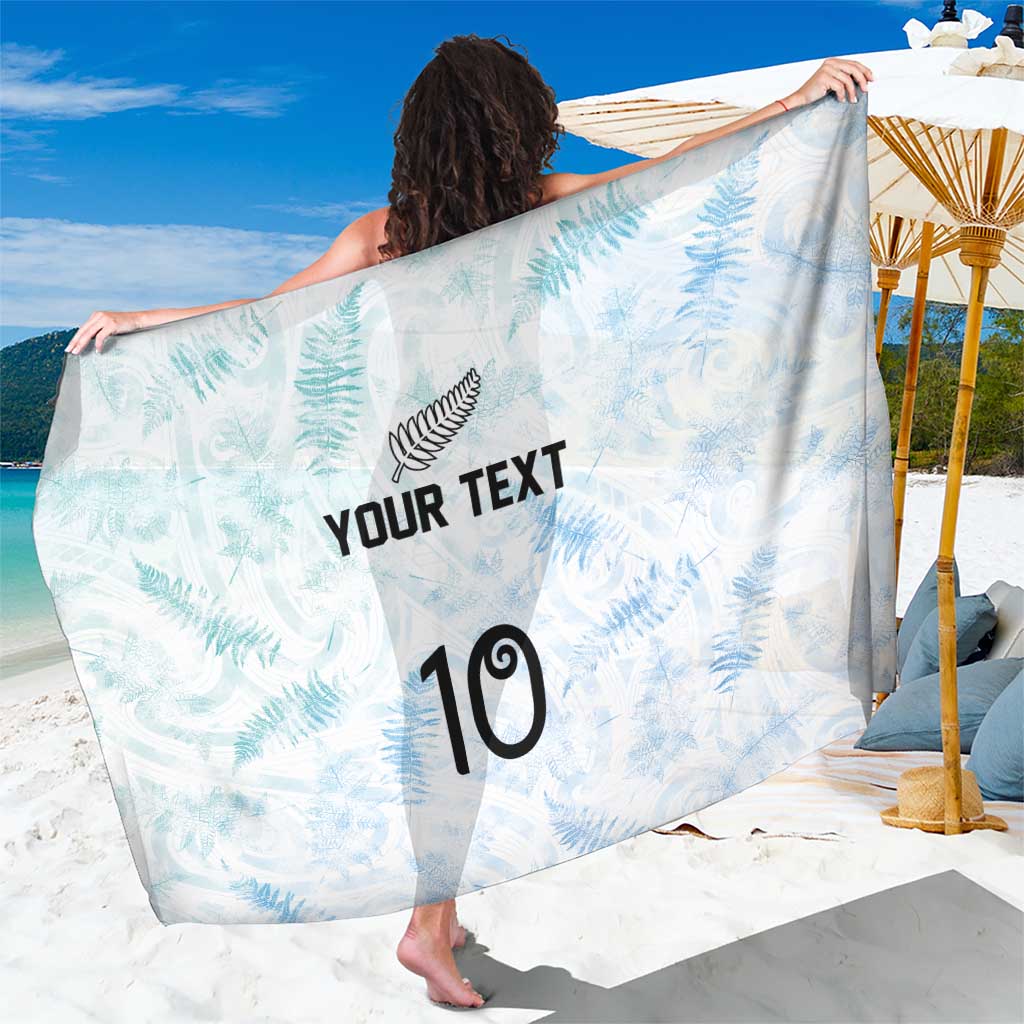 Custom New Zealand Football Sarong The Whites-Aotearoa Inspired LT03 One Size 44 x 66 inches White - Polynesian Pride