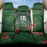 Custom Hawaii Volleyball Back Car Seat Cover Kakau Abstract and Tropical Plants Green Color LT03 One Size Green - Polynesian Pride